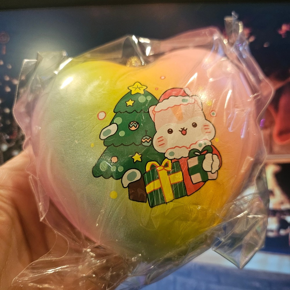 Poli Squishies Hamster Christmas Jumbo Squishy Heart Bun Rainbow Slow Rising New